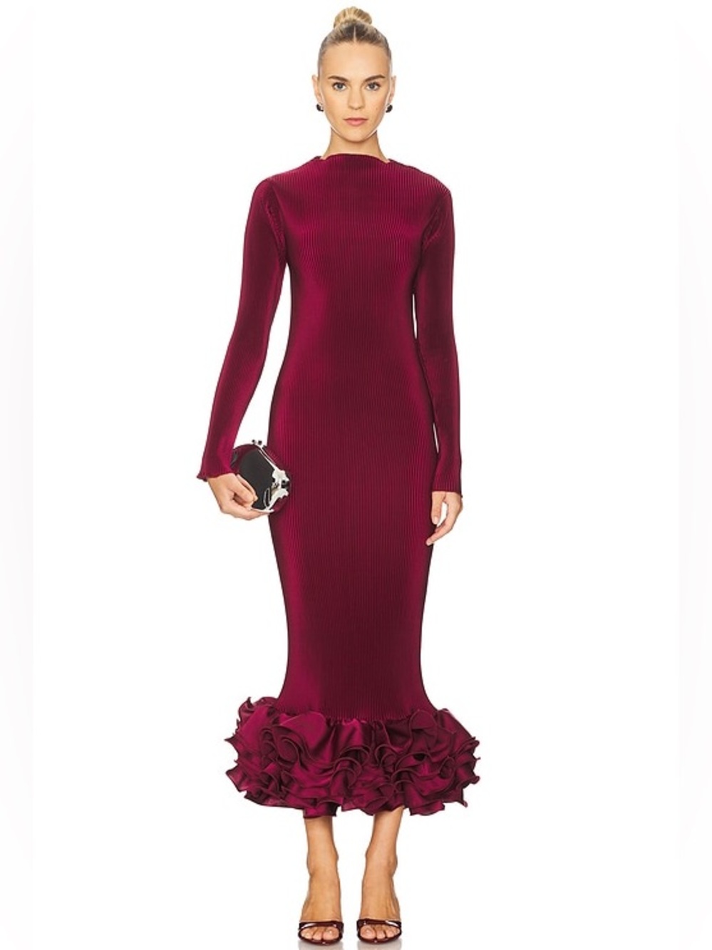 NEW L'IDEE campbell cocktail dress in wine Sz 2
